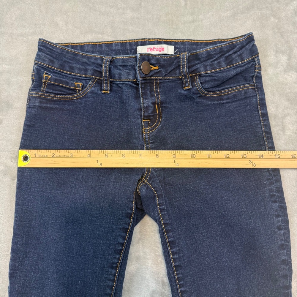 Refuge Women Size 6 Skin Tight Legging Jeans Dark Wash Low Rise Skinny Denim - Picture 8 of 10